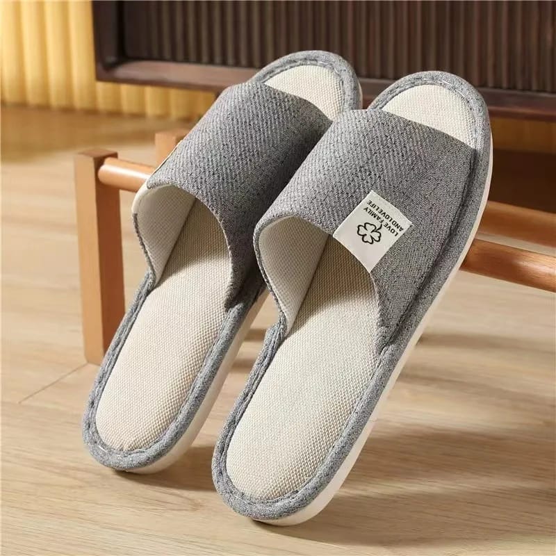 Pantuflas transpirables algodón y lino